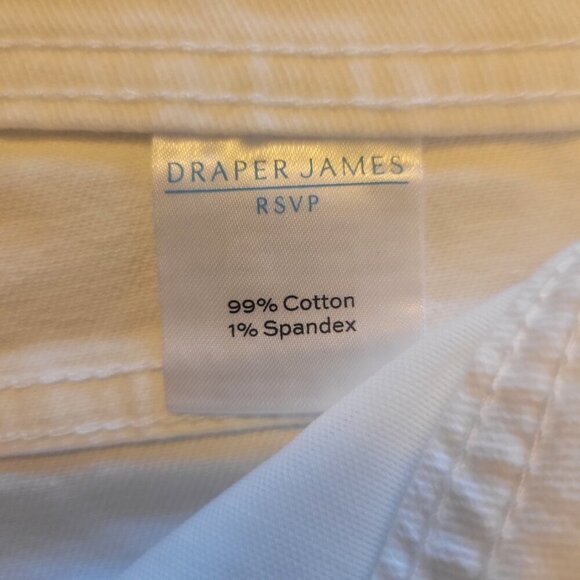 NWT!  Draper James Wide Leg Ankle Pants High-Waisted in White - Size 12 - Picture 9 of 12